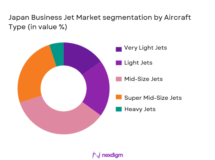 Japan Business Jet Market Segmentation by Aircraft Type
