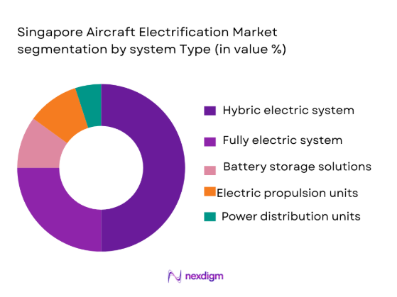 Singapore aircraft electrification market segmentation by system type