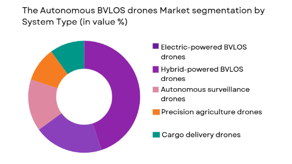  Turkey autonomous BVLOS drones market segmented by system type