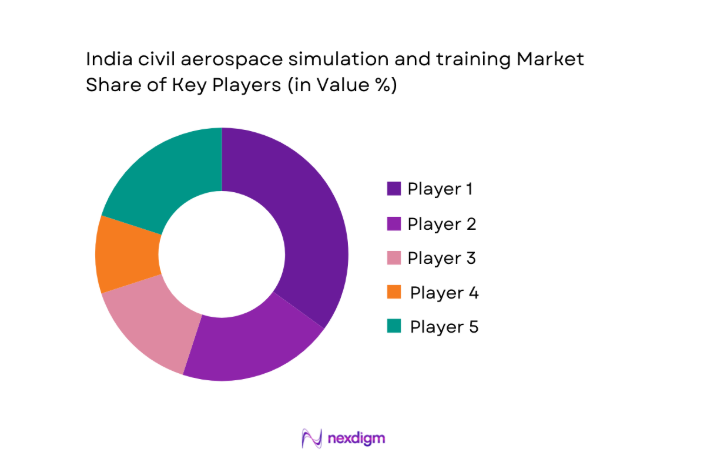 India civil aerospace simulation and training Market share