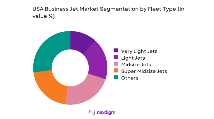 USA business jet Market segment by fleet