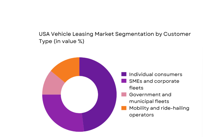 USA Vehicle Leasing Market segment by customer