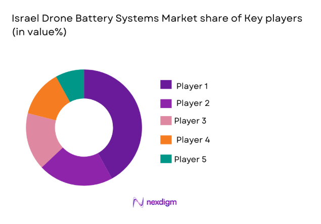 Israel drone battery systems Market share of key players