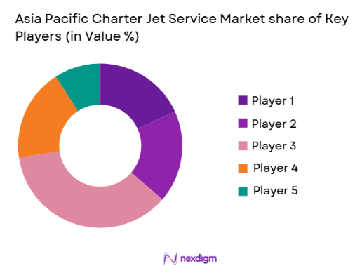 Asia Pacific charter jet service market share of key players