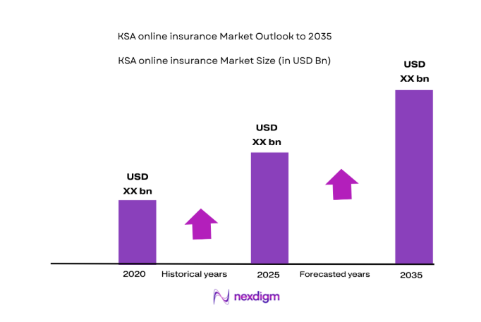 KSA online insurance Market size