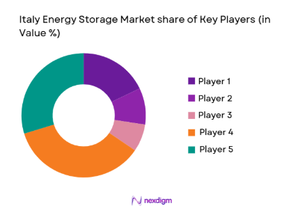 Italy Energy Storage Market share of key players