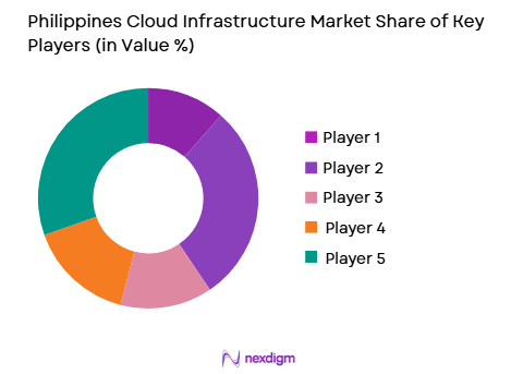 Philippines cloud infrastructure market share of key players
