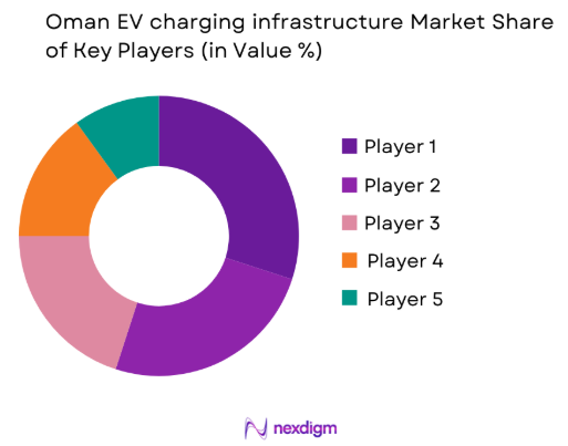 Oman EV charging infrastructure market share of key players