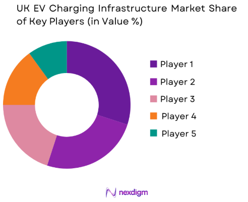 UK EV charging infrastructure market share of key players