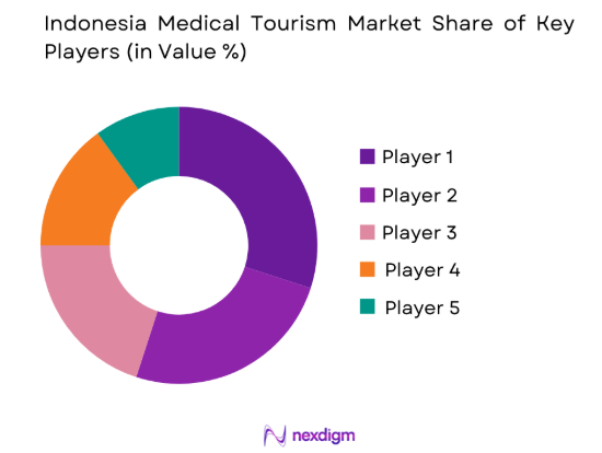 Indonesia Medical Tourism market share of key players