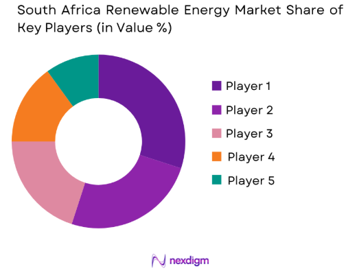 South Africa Renewable Energy market share of key players