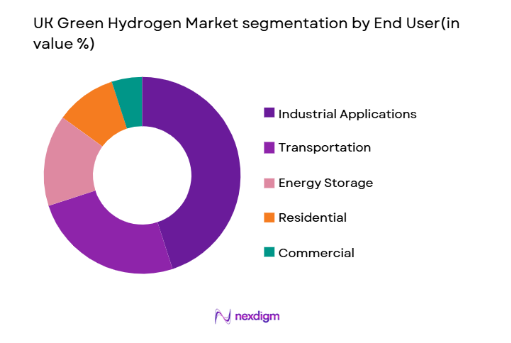 UK Green Hydrogen Market segmentation by end user