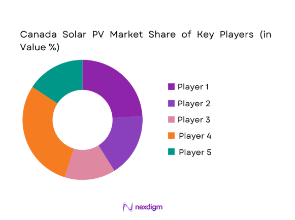Canada Solar PV Market share of key players