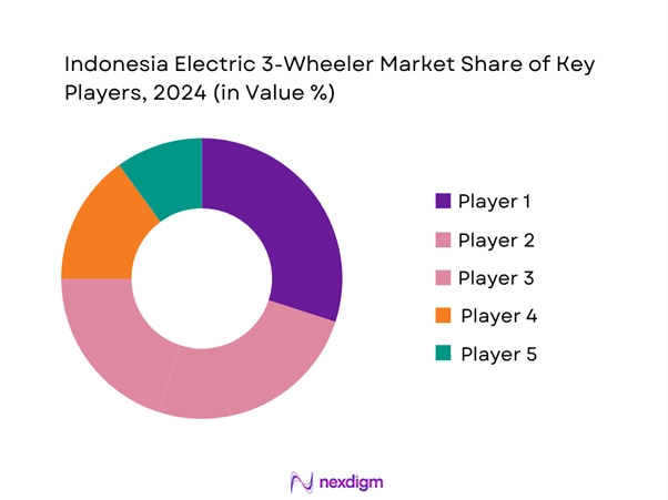 Indonesia Electric 3-Wheeler Market Share of Key Players