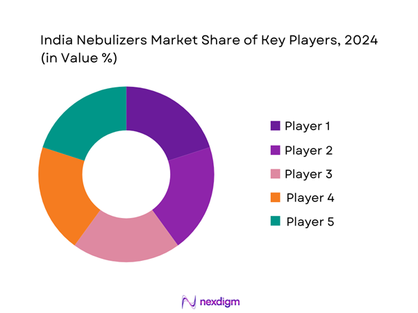 India Nebulizers Market Share of Key Players