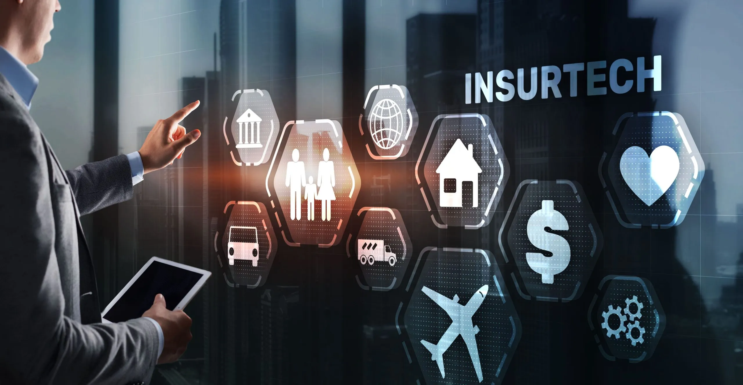 South Korea InsurTech Market Outlook to 2030 family-car-home-travel-insurance-concept-virtual-screen-1-1-scaled