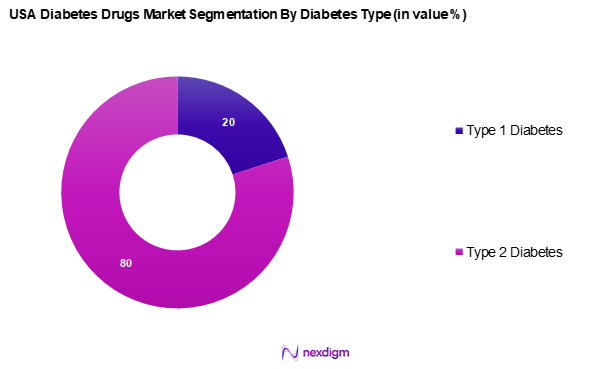 USA Diabetes Drugs Market Segmentation by Diabetes Type