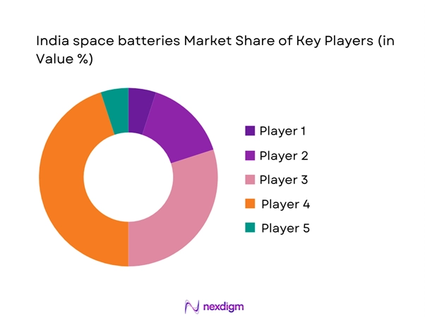 India space batteries Market Share of Key Players