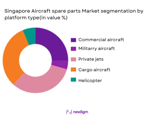 Singapore aircraft spare parts market segmentation by platform type