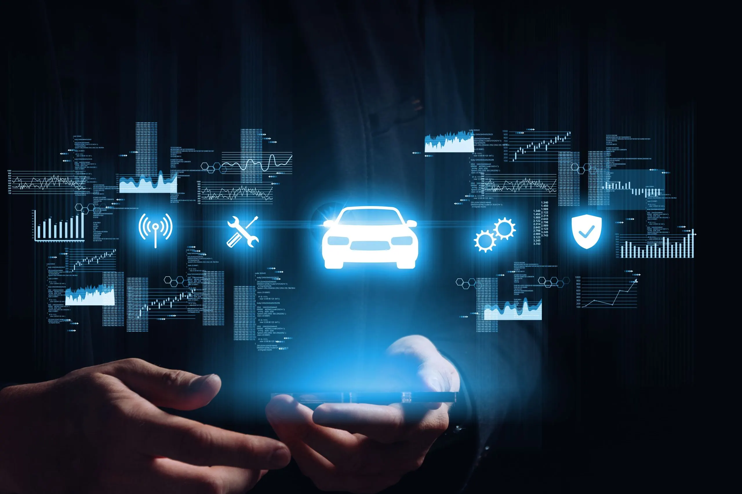 Philippines Blockchain in Automotive Market Outlook 2030 concept-smart-machine-control-through-smartphone-other-devices-with-hologram-1-scaled