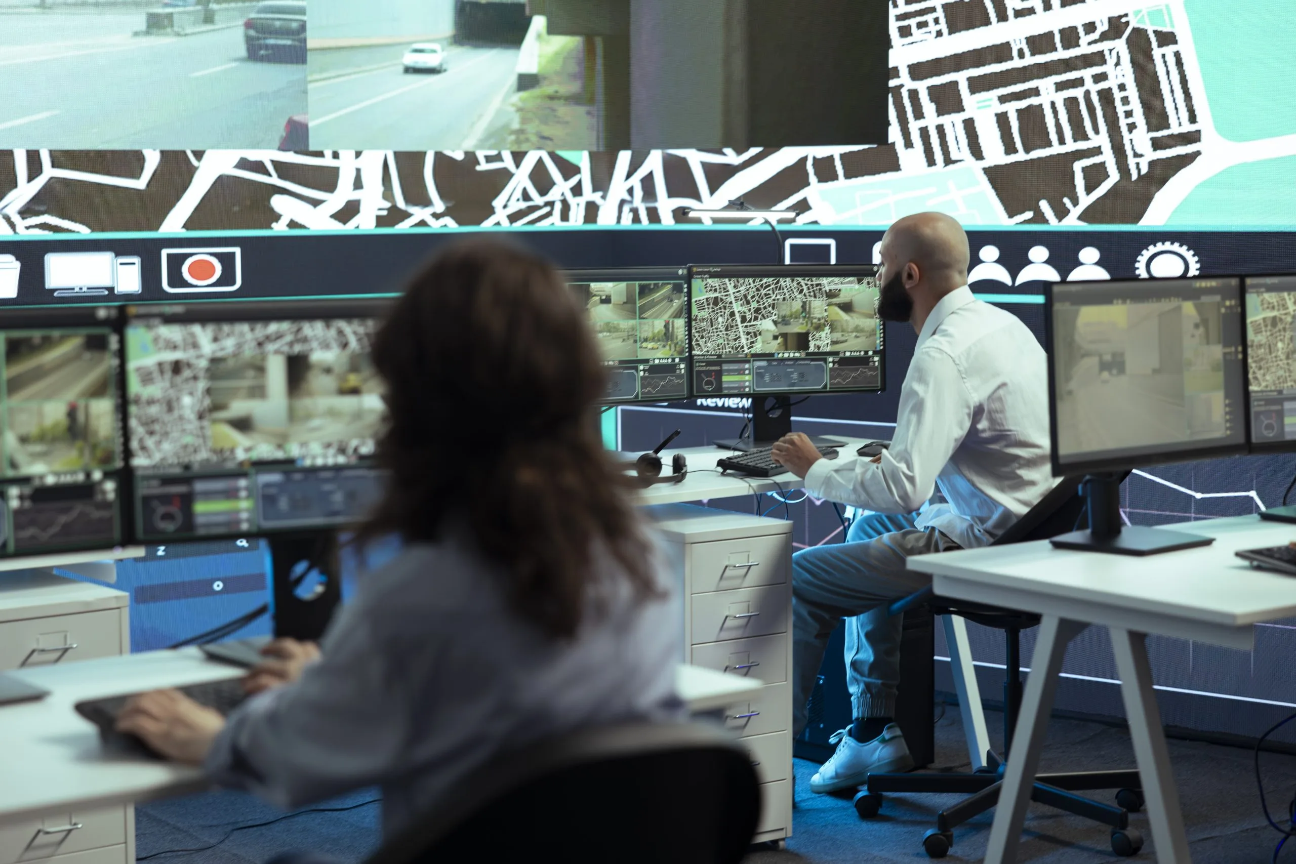 Israel Homeland Security and Emergency Management Market Outlook 2035 diverse-employees-giving-gps-coordinates-couriers-via-satellite-navigation-scaled