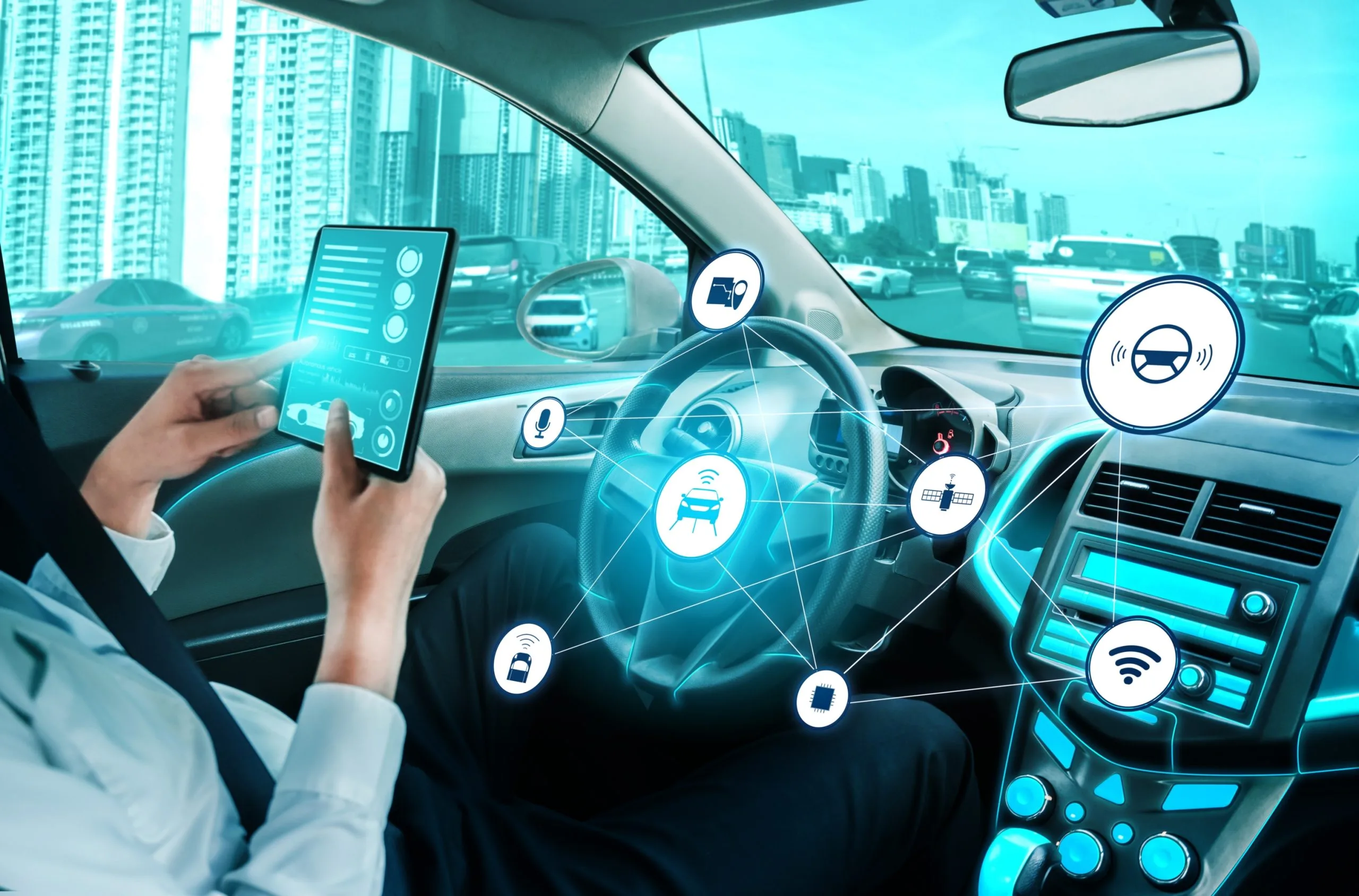 Philippines Driver Fatigue Monitoring Systems Market Outlook 2030 driverless-car-interior-with-futuristic-dashboard-autonomous-control-system-scaled