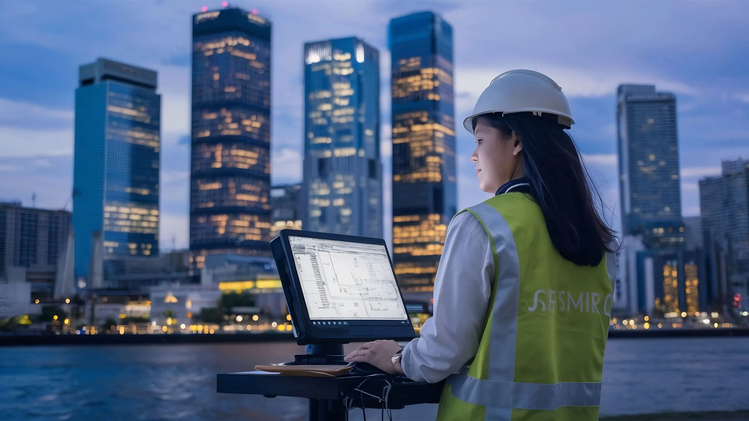 Singapore advanced surface movement guidance control systems Market outlook to 2035 female-civil-engineer-with-computer-blueprint-is-standing-infront-japan-yokohama-skyscraper-1-scaled
