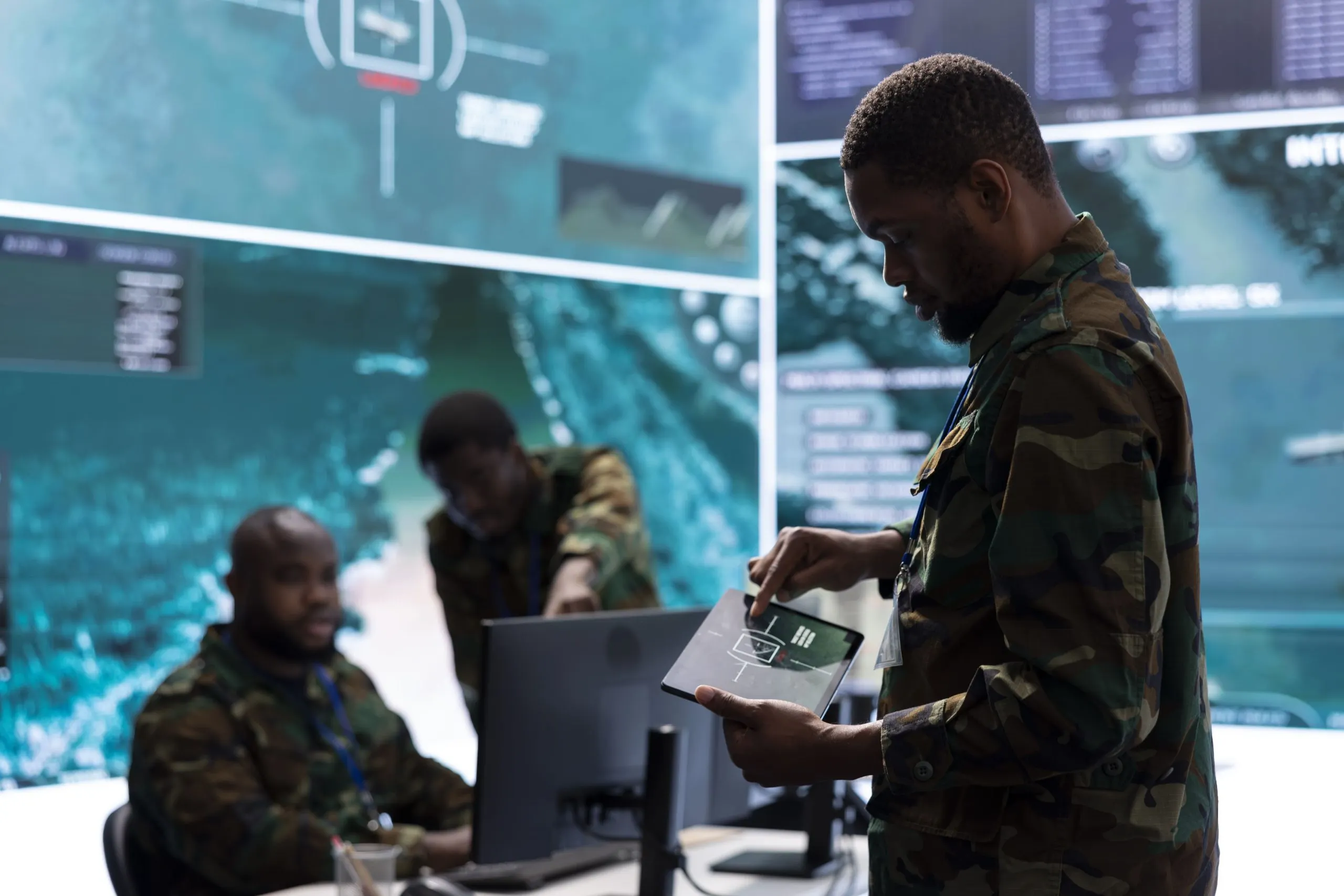 Israel Africa Riot Control Equipment Market Outlook 2035 group-soldiers-secure-office-environment-collaborates-intelligence-analysis-1-scaled