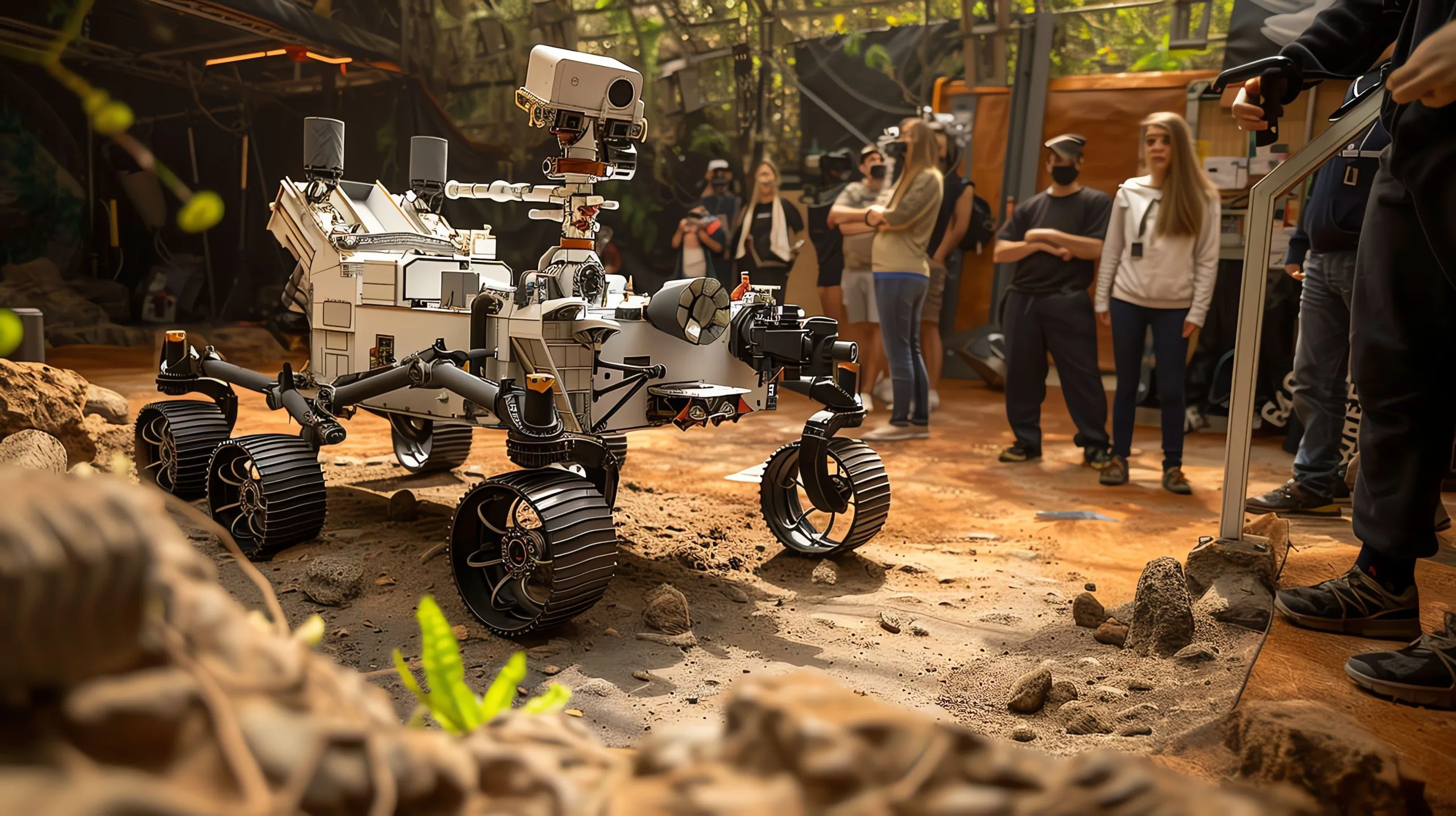 KSA military robot Market outlook to 2035 mars-rover-model-is-surrounded-by-people-testing-environment-1-scaled