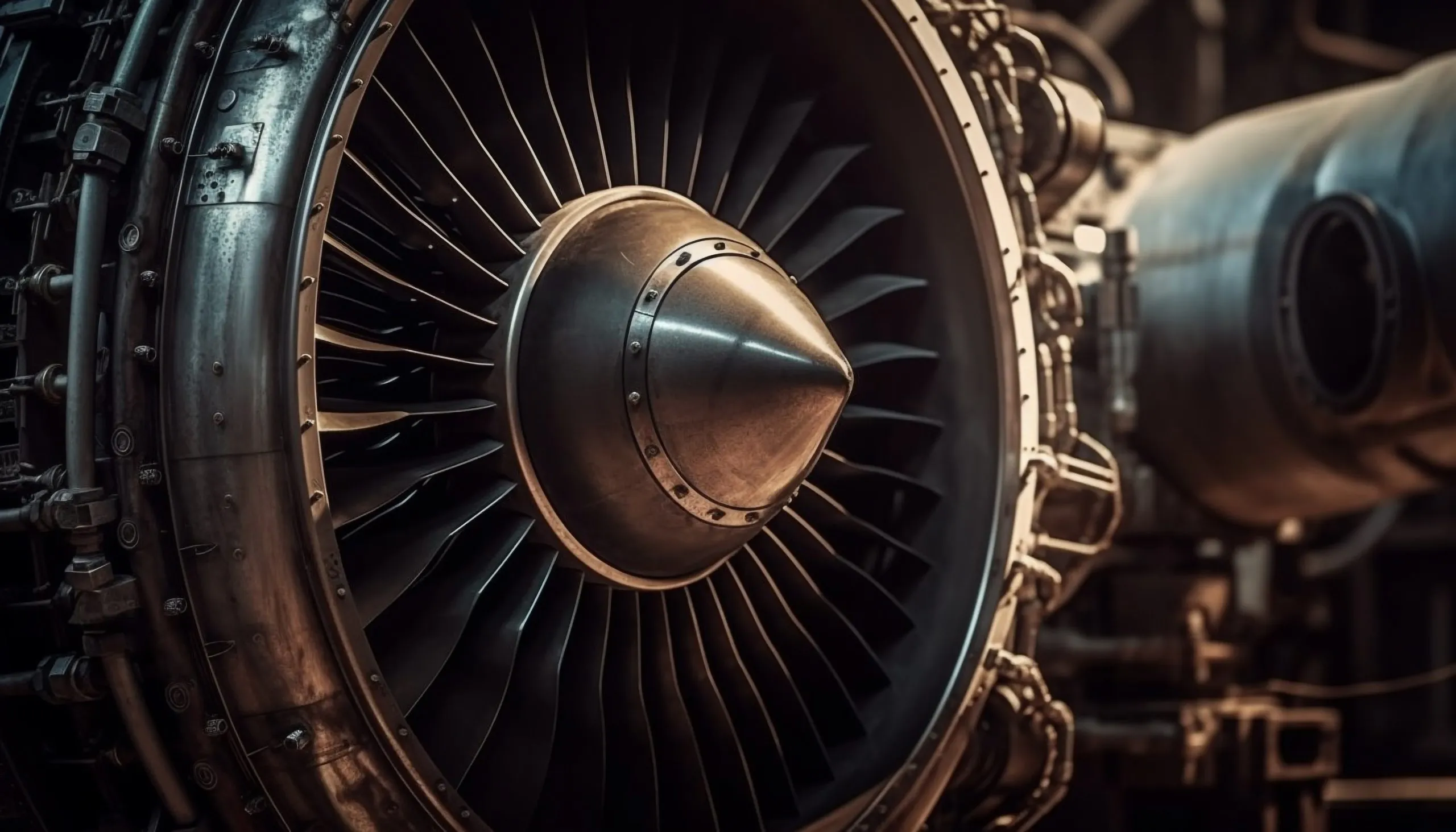 Qatar Aircraft Cooling Systems Market Outlook to 2035 shiny-metallic-engine-propeller-turning-workshop-generated-by-ai-scaled