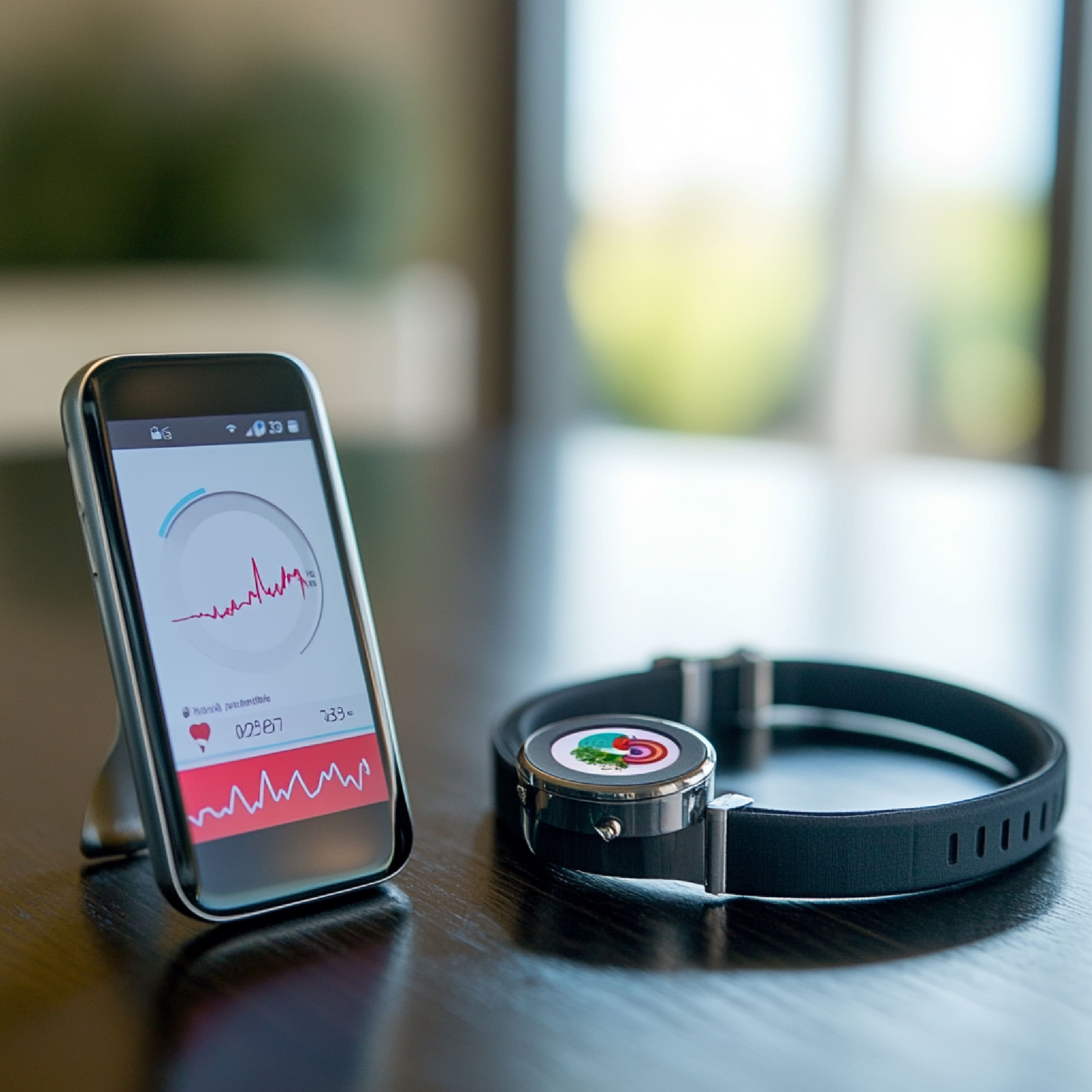 UAE Health Monitoring Devices Market Outlook 2030 wearable-health-device-syncing-with-mobile-app3-1-1