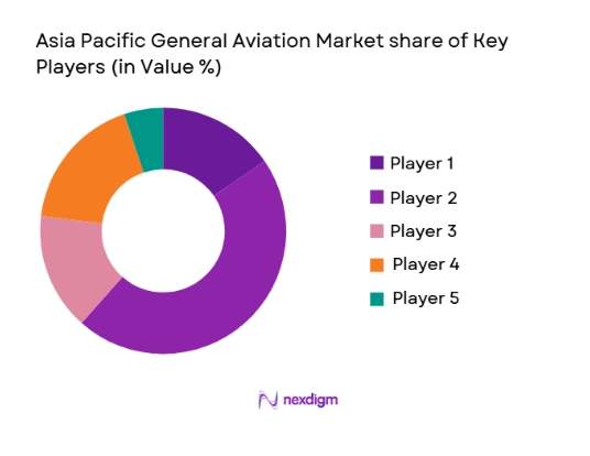 Asia Pacific General Aviation market shares of key players