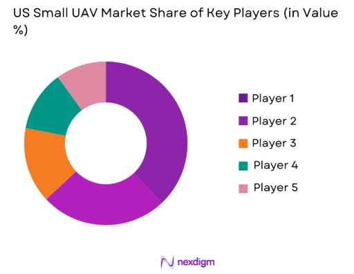 US Small UAV Market share of key players