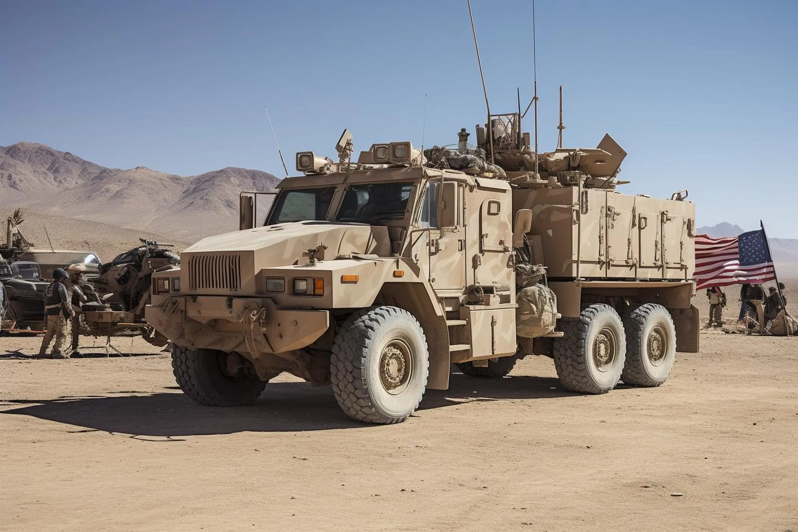US small arms Market outlook 2035 araf-truck-with-american-flag-side-it-scaled