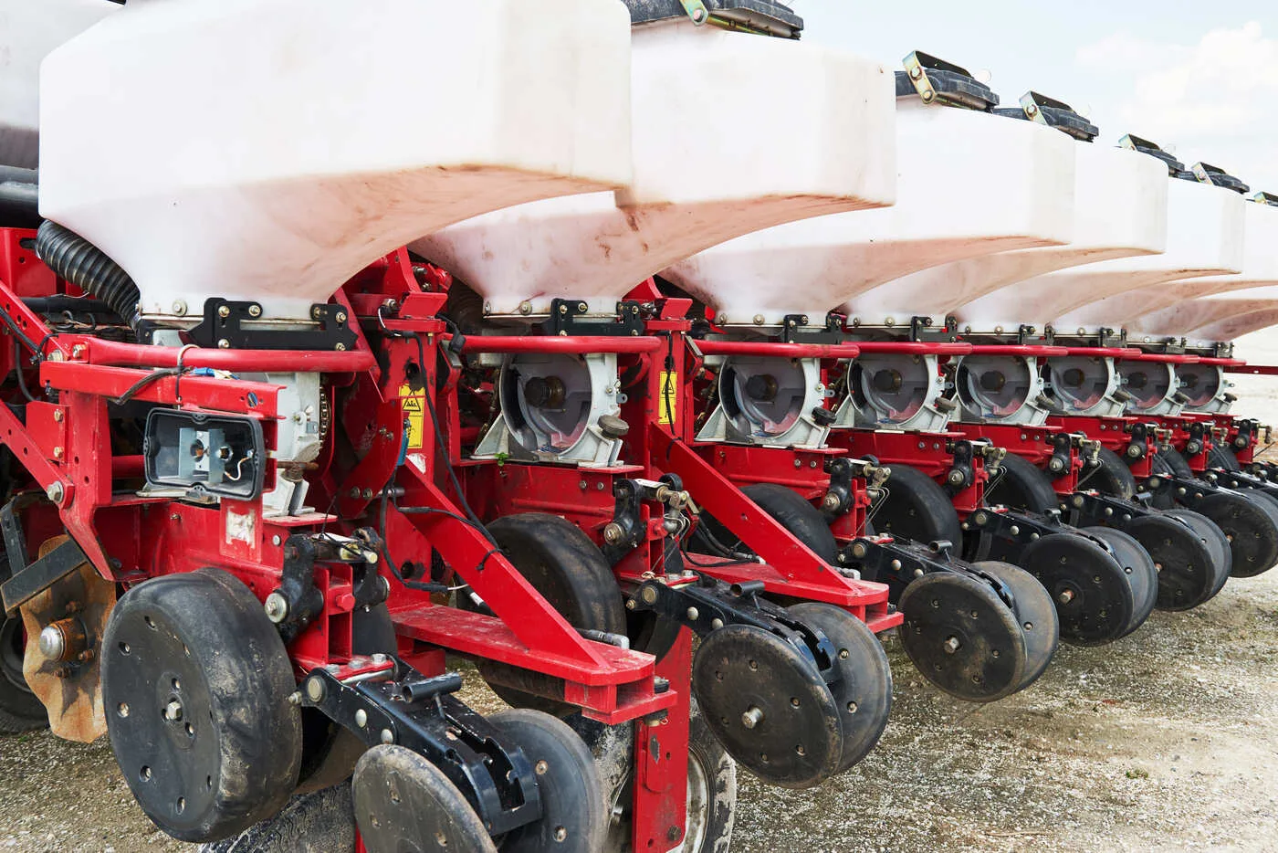 India Used Combine Harvester Market Outlook to 2035 close-up-seeder-attached-tractor-field-2