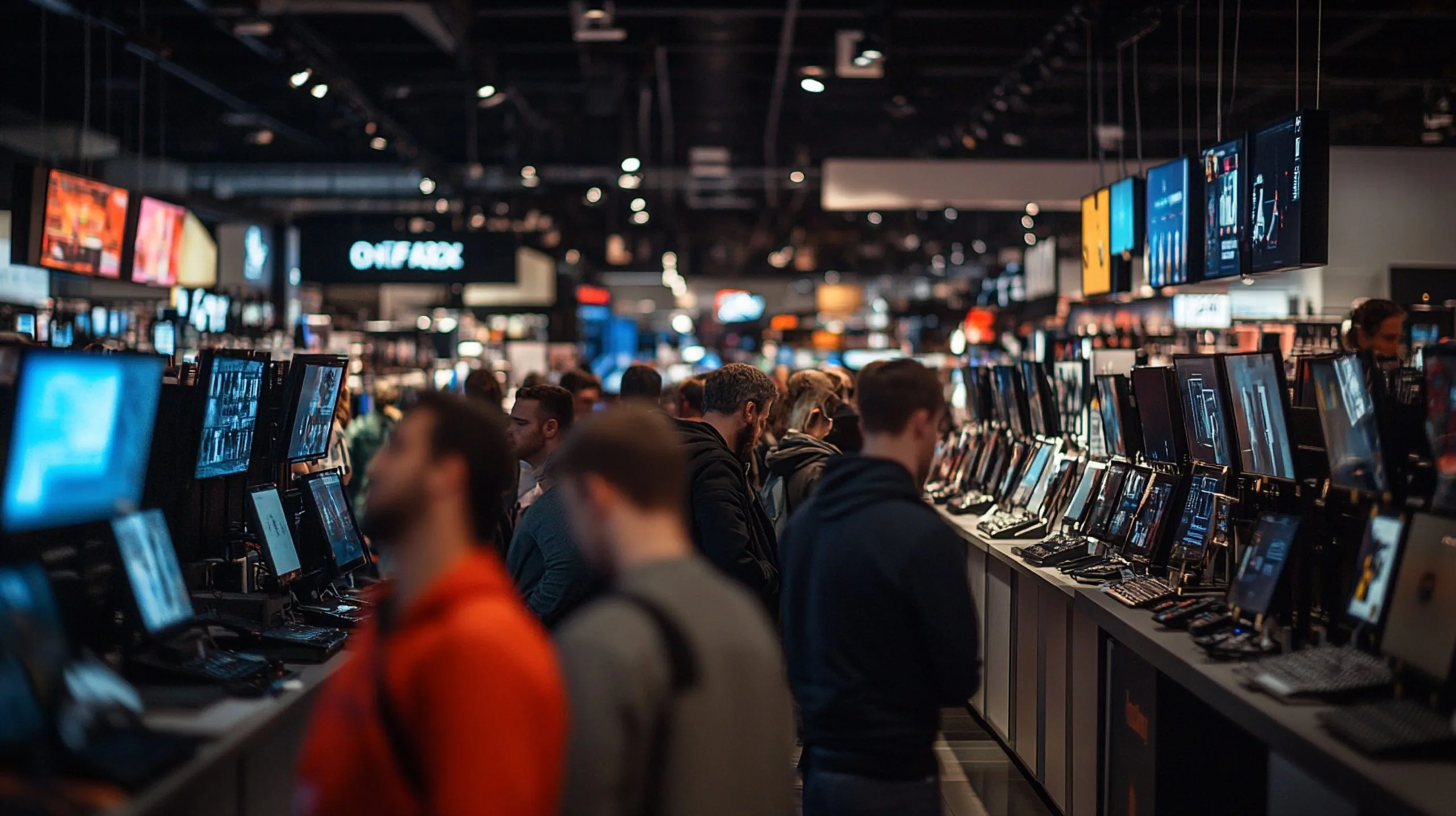 USA Center Consoles Market Outlook 2030 crowd-people-are-looking-display-with-sign-that-says-coffee-1-scaled
