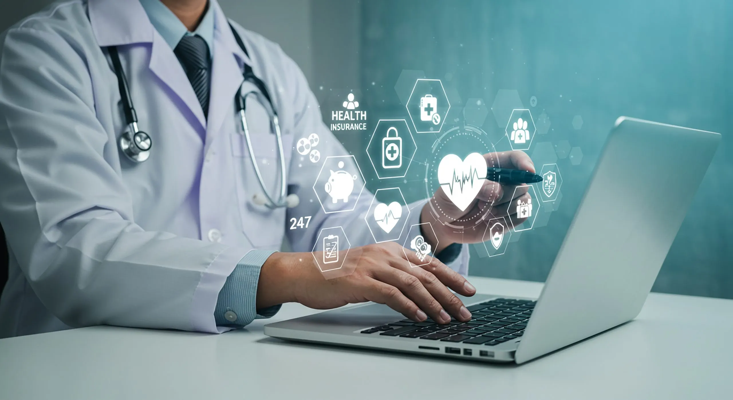 doctor-using-laptop-with-medical-icons-telehealth-scaled