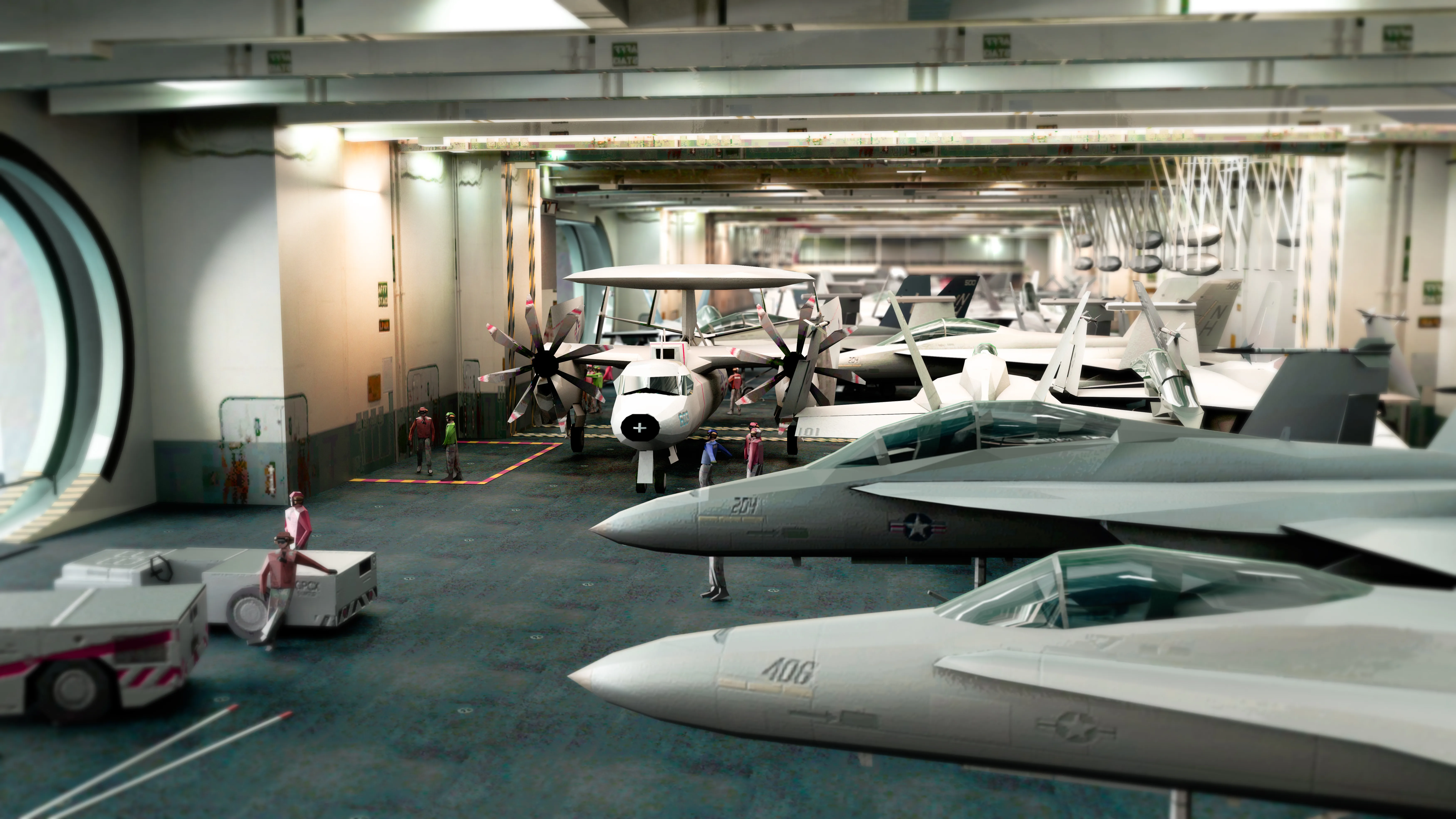 US defense aircraft materials Market outlook 2035 fighter-aircraft-inner-deck-aircraft-carrier-3d-render