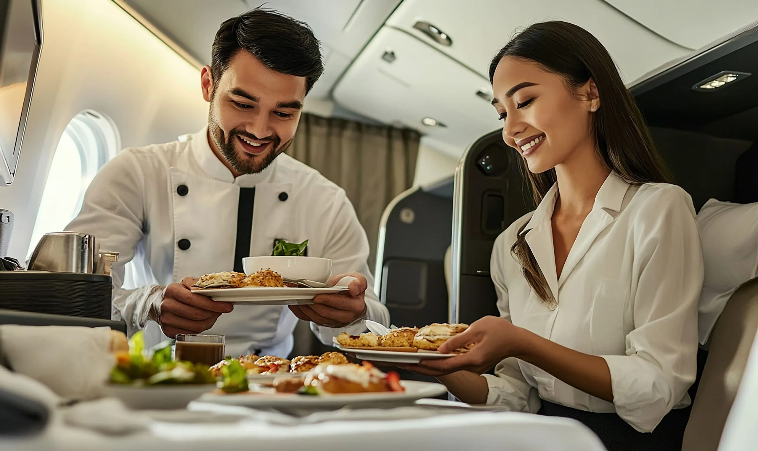 Singapore Inflight Catering Market outlook to 2035 flight-cabin-crew-team-with-uniform-1-scaled