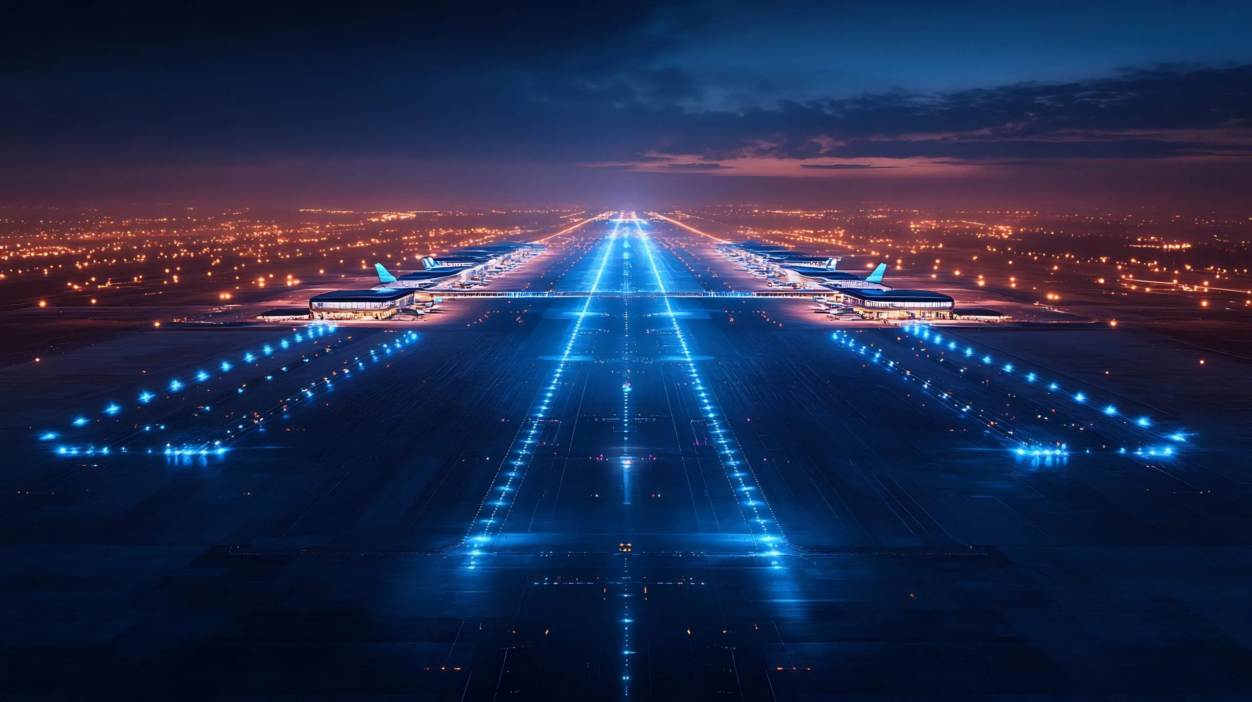 US smart Airport Market outlook 2035 futuristic-airport-blueprint-efficient-runway-layout-terminal-design-smart-security-system-retail-scaled