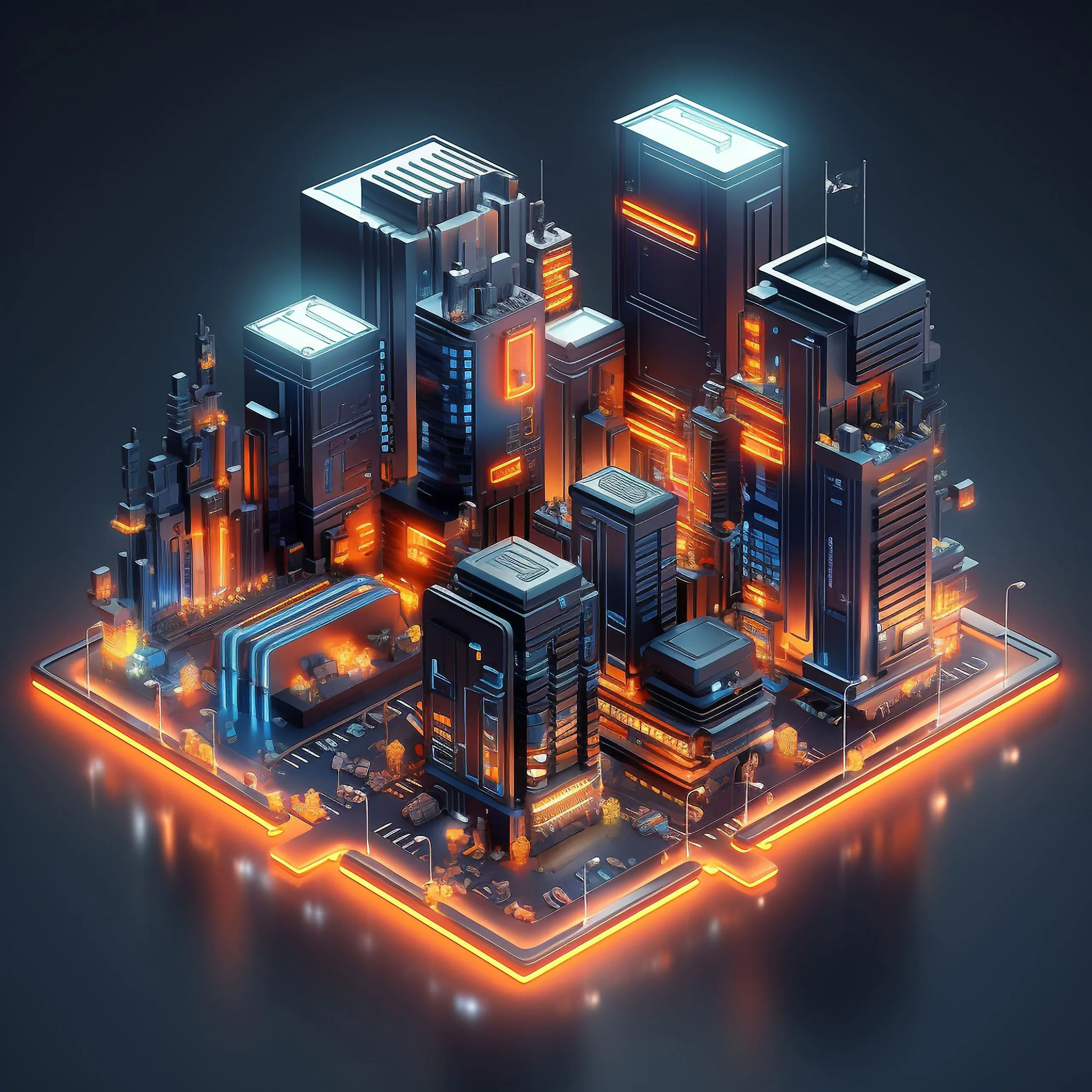 Thailand Edge Computing Market Outlook to 2035 isometric-view-3d-rendering-neon-city-1-scaled