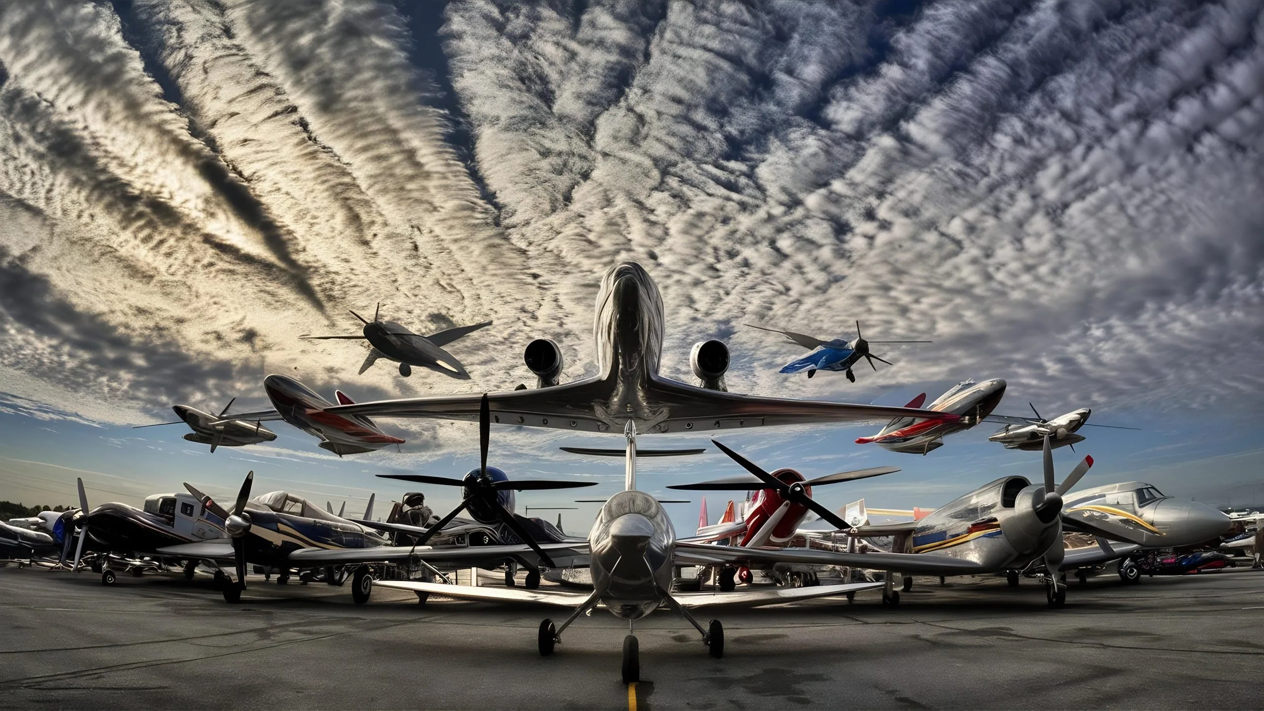 US military fixed wing aircraft Market outlook 2035 low-angle-shot-range-aircraft-preparing-air-show-breathtaking-cloudy-sky-scaled