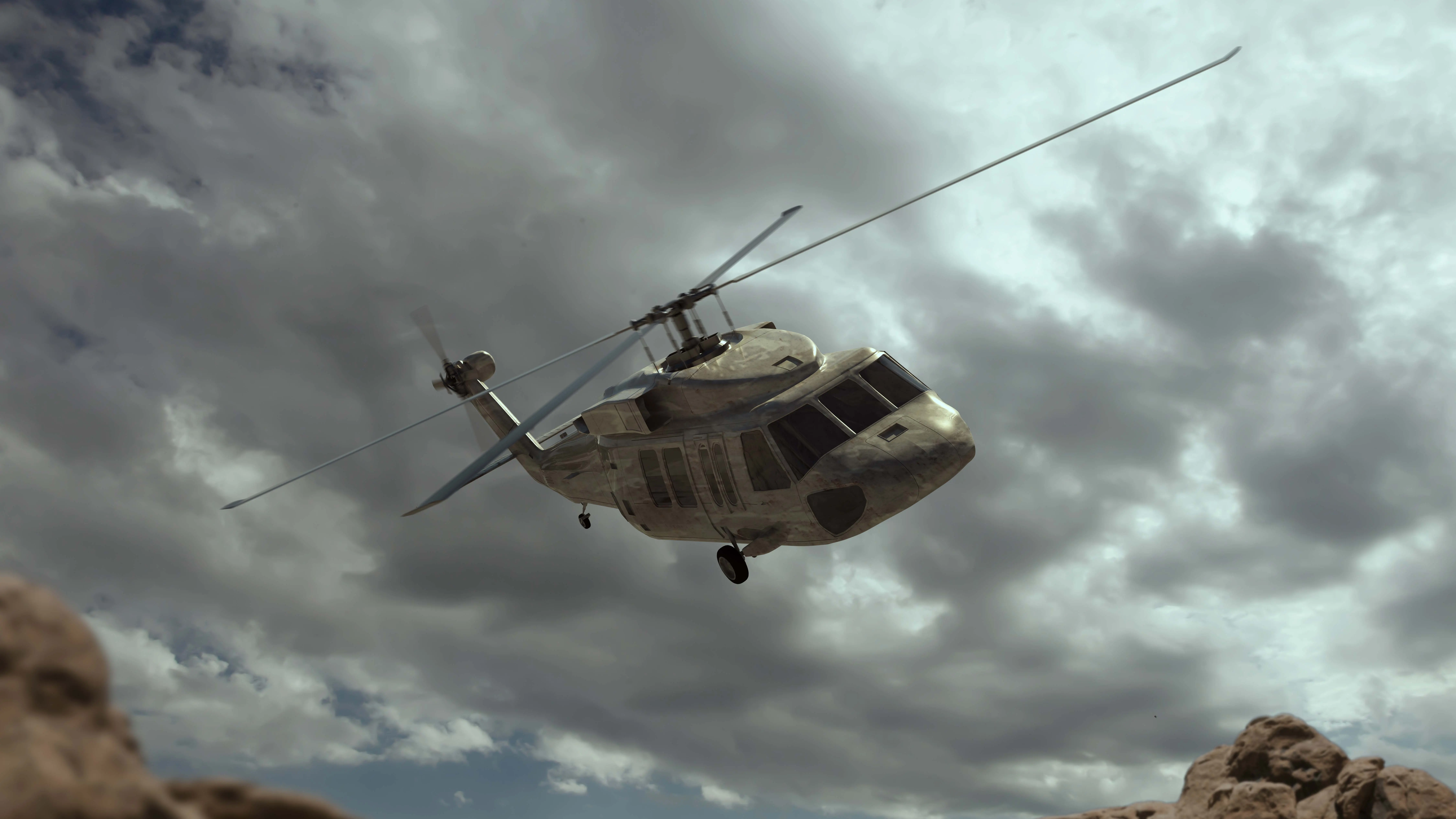US helicopters Market outlook 2035 military-helicopter-render-3d-illustration-1