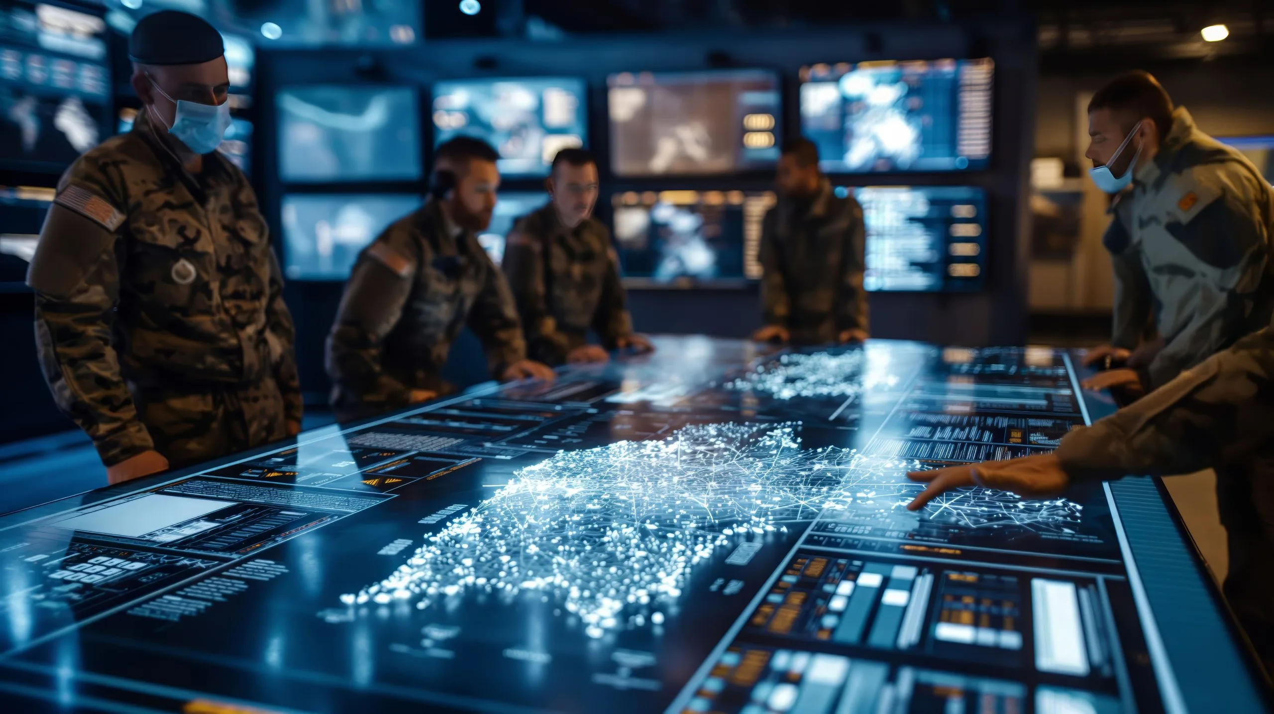 KSA defense tactical video data link Market outlook 2035 military-team-command-center-using-technology-1-scaled