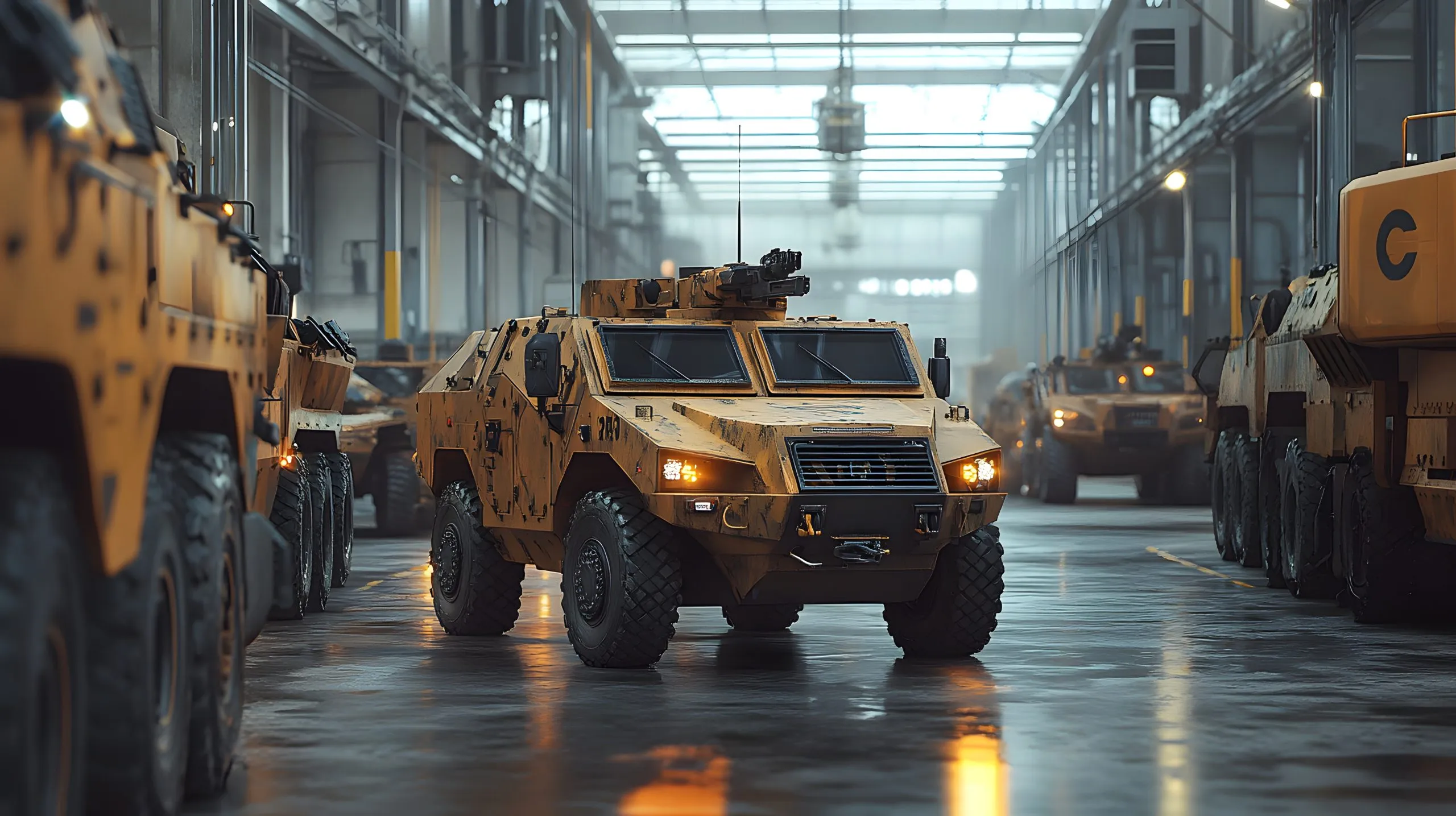 Middle east military vehicles Market outlook 2035 modern-armored-vehicles-industrial-warehouse-military-security-use-scaled