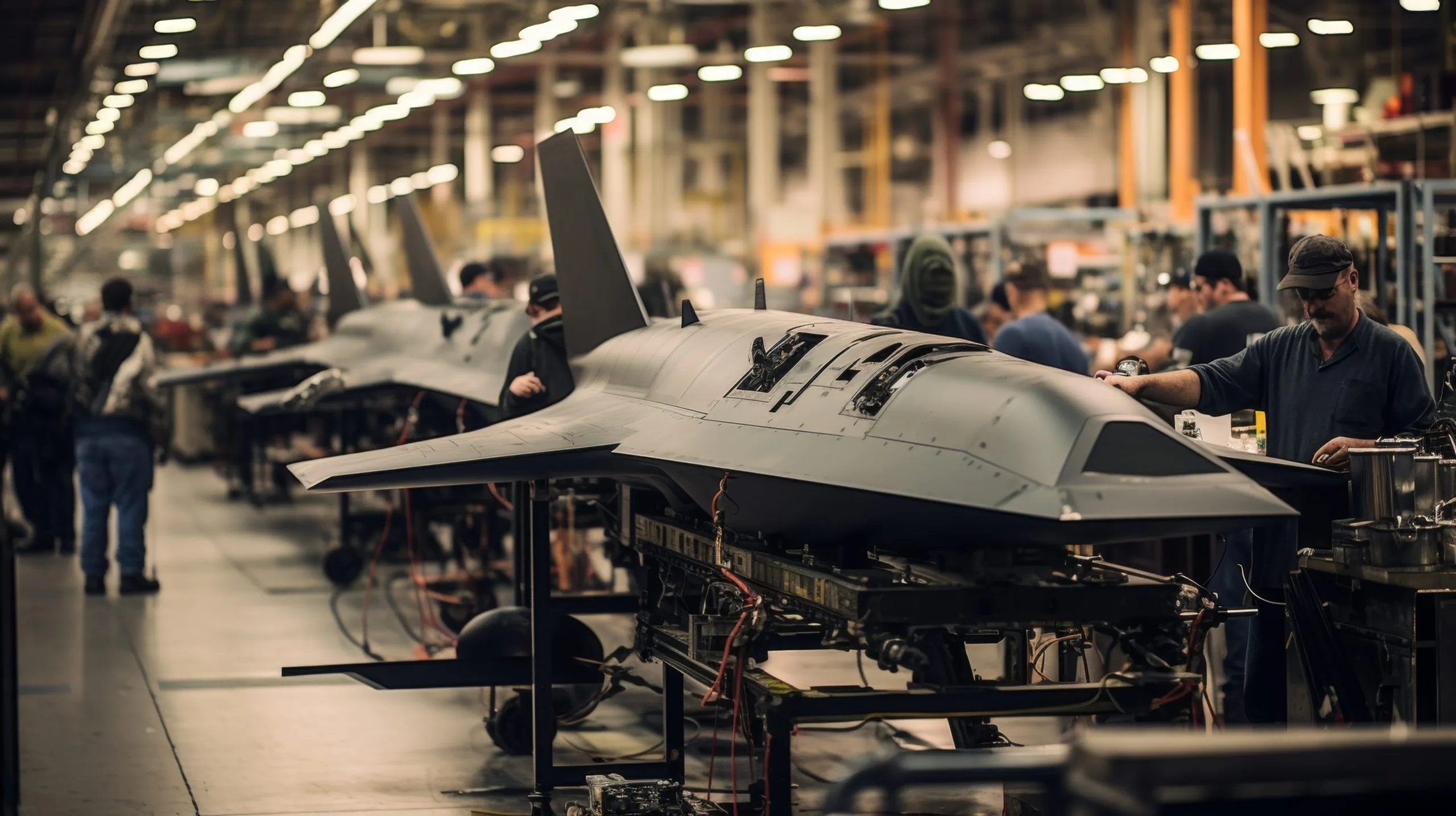 US military rotorcraft Market outlook 2035 modern-warfare-drone-prototype-assembly-line-factory-showcasing-technological-advancement-2-scaled