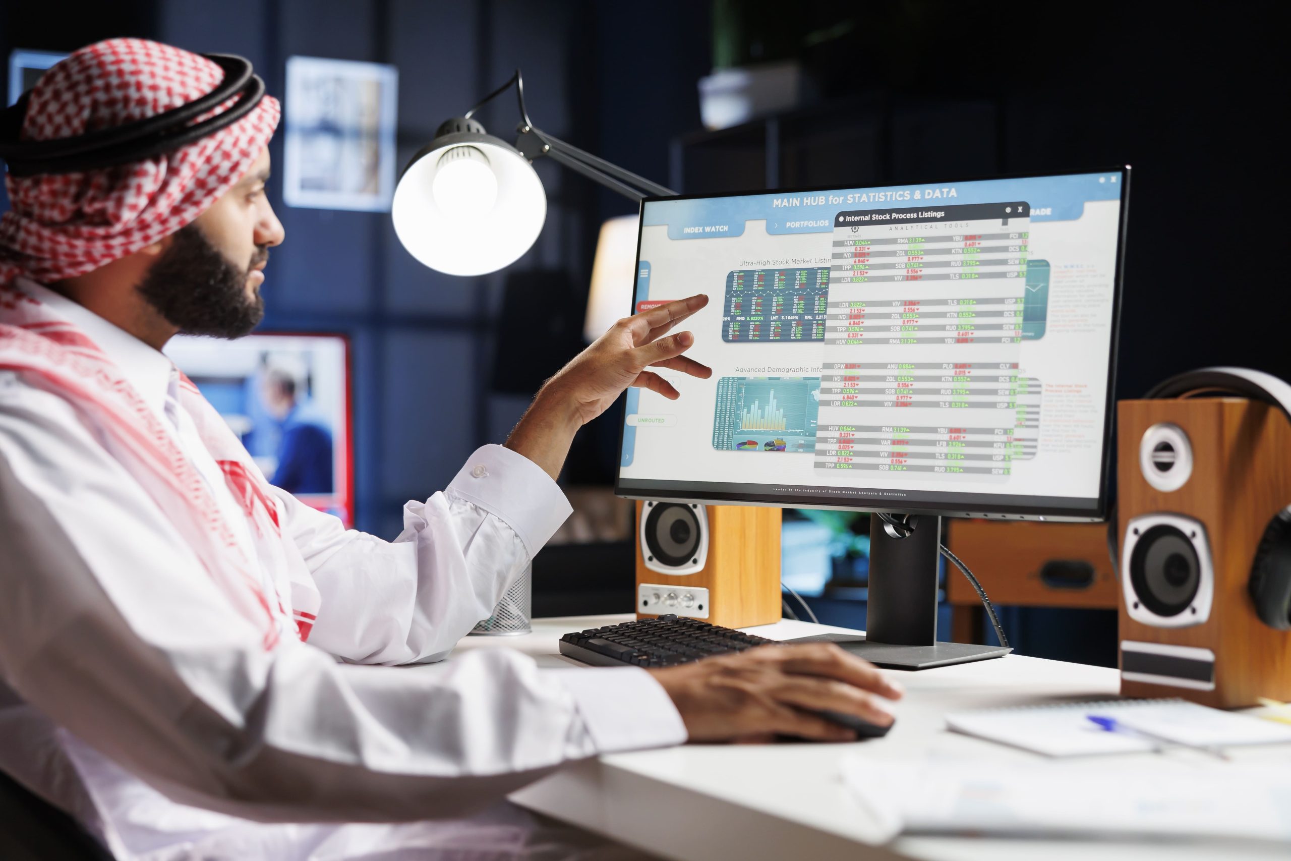 UAE ANA Testing Market Outlook 2030 muslim-guy-checking-charts-data-1-scaled