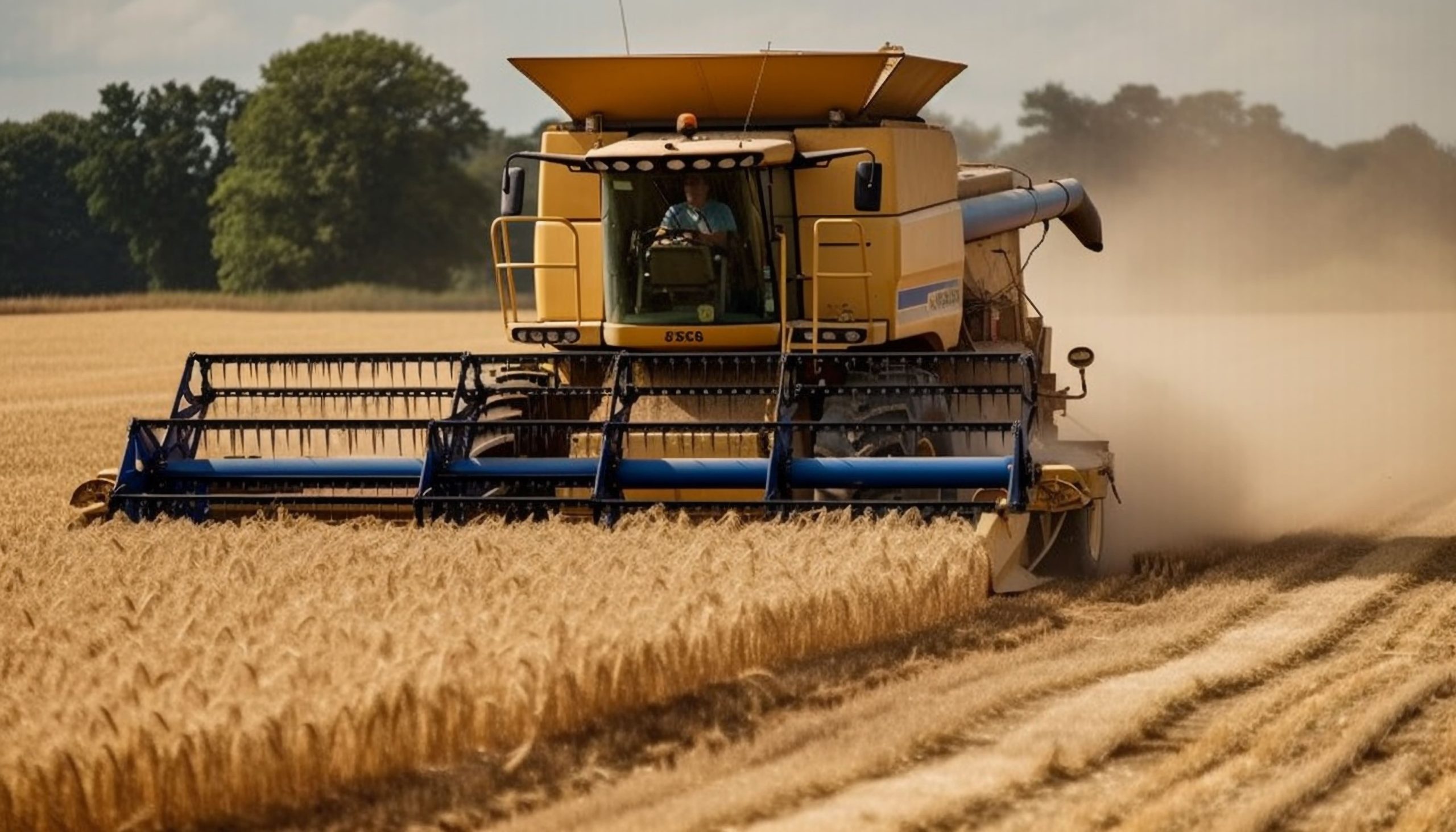 UAE Used Harvester Market Outlook to 2035 ripe-wheat-cutting-with-heavy-machinery-outdoors-generated-by-ai-1-scaled