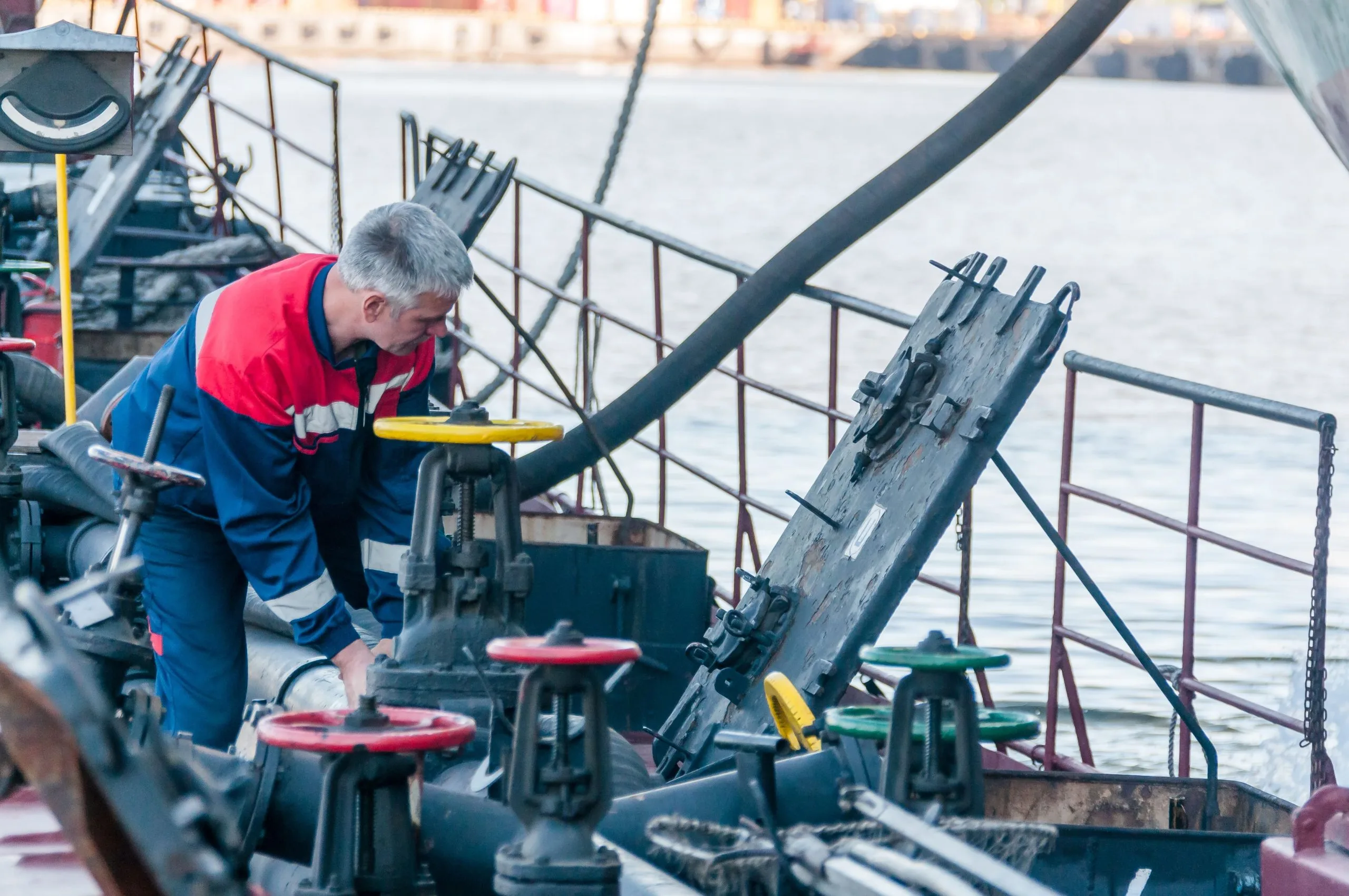 Japan naval vessels maintenance repair and overhaul Market outlook to 2035 russia-st-petersburg-may-2021-worker-marine-uniform-deck-oil-tanker-bay-port-1-scaled