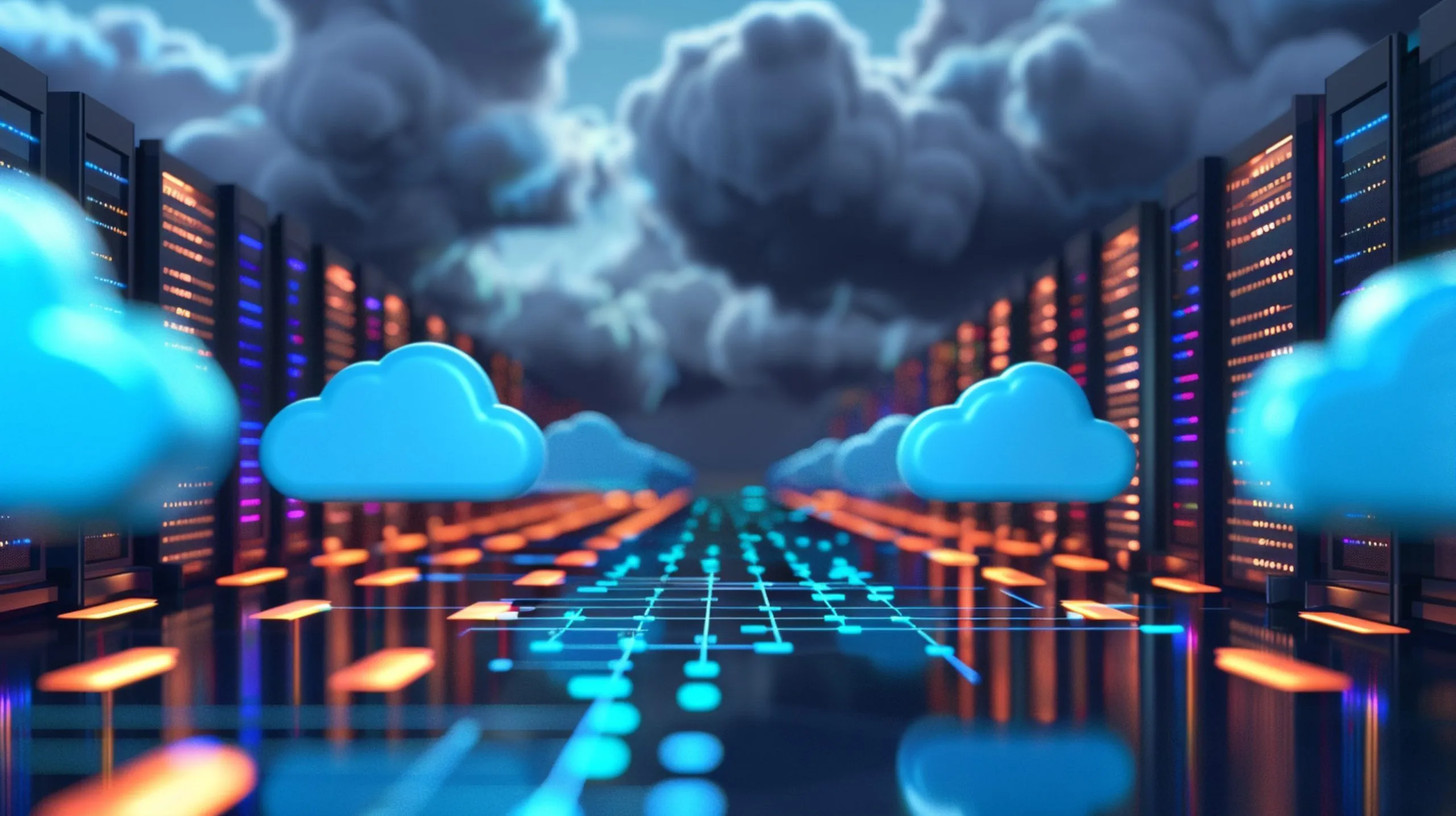 Oman Cloud Infrastructure Market Outlook to 2035 screenshot-skyline-with-clouds-city-background-scaled